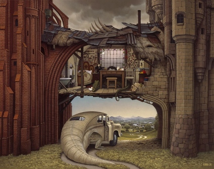 The Stone and Brick - Jacek Yerka