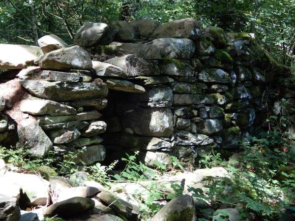Photo of derelict stone fireplace