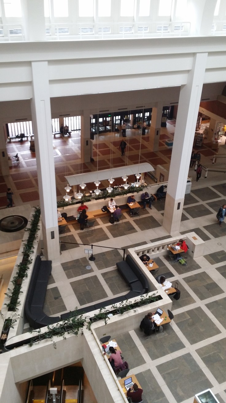 Interior view of the British Library