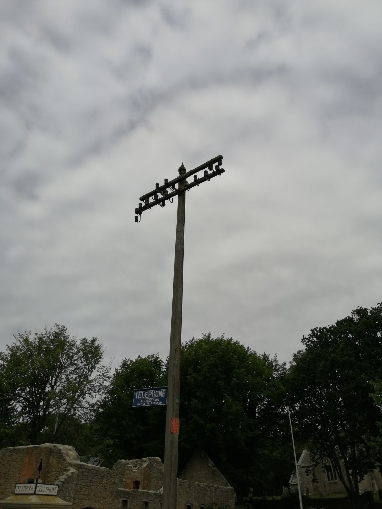 Telephone pole with no wires, Tynehame